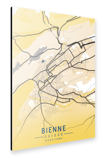 Alu-Dibond "City von Biel" 75x50 cm artboxONE
