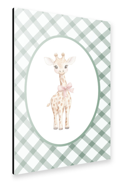 Alu-Dibond "Baby Giraffe Aquarell" 30x20 cm artboxONE