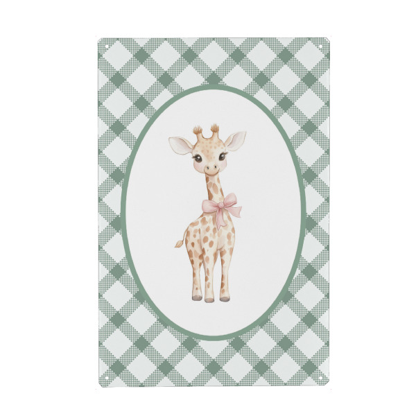 Metall Poster "Baby Giraffe Aquarell" artboxONE - Für Kinder,Tiere,Für Mama
