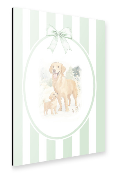 Alu-Dibond "Golden Retriever Familie" 75x50 cm artboxONE
