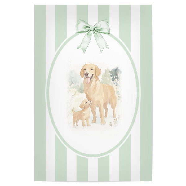 Poster 30x20 cm "Golden Retriever Familie" artboxONE - Für Kinder,Tiere,Für Mama