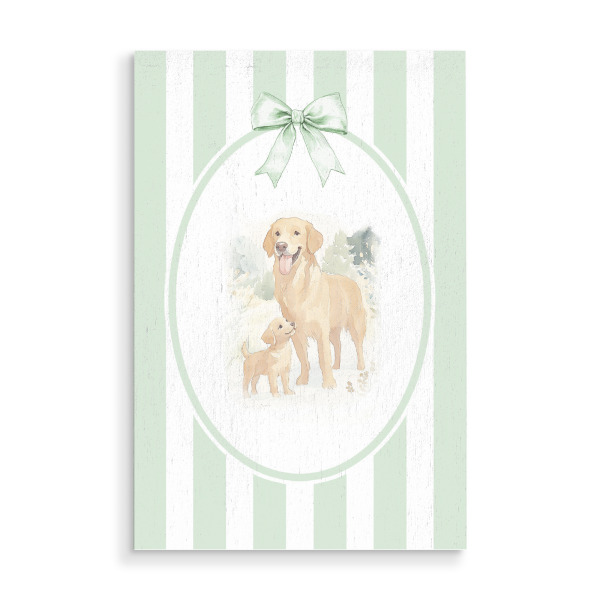 Holzbild "Golden Retriever Familie" artboxONE - Für Kinder,Tiere,Für Mama