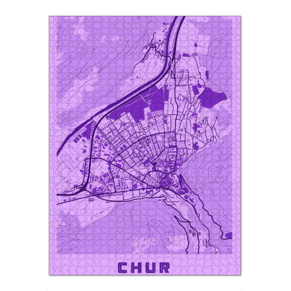 Puzzle Ravensburger "City Map Chur" artboxONE - Städte / Weitere,Kartografie