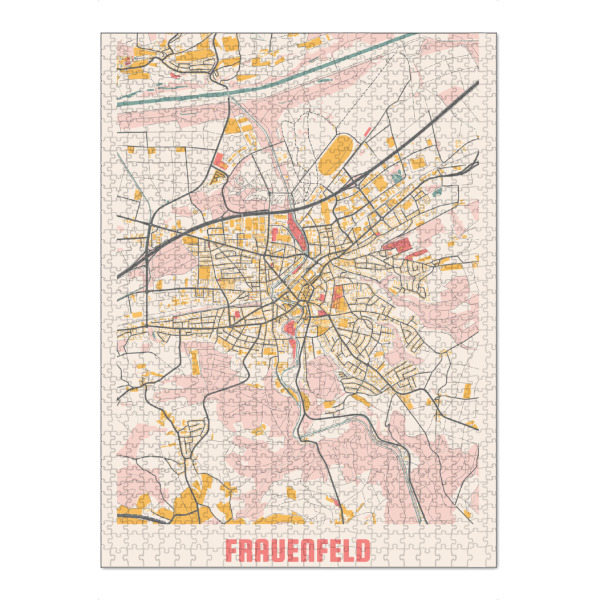 Puzzle Ravensburger "Frauenfeld Stadtplan" artboxONE - Städte / Weitere,Kartografie