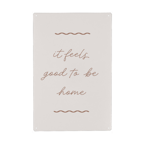 Metall Poster "Fühlt sich gut an" artboxONE - Typografie,Für Kinder,Liebe,Kartografie,Für Mama