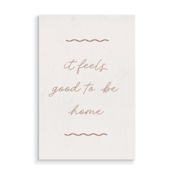 Holzbild "Fühlt sich gut an" artboxONE - Typografie,Für Kinder,Liebe,Kartografie,Für Mama