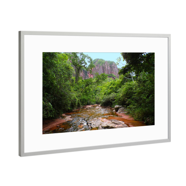 Poster mit Rahmen Silber "Río Surutú" artboxONE - Natur,Reise,Reise / Länder