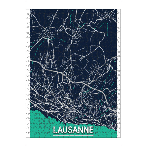 Puzzle Ravensburger "Lausanne City" artboxONE - Städte / Weitere,Kartografie