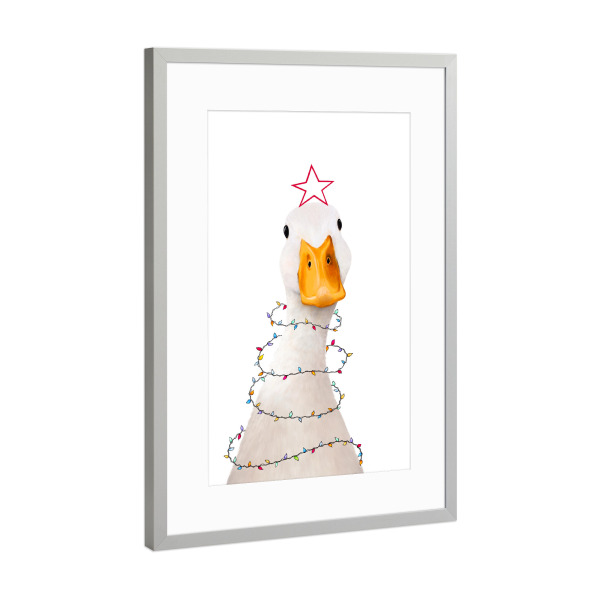 Poster mit Rahmen Silber "Weihnachtsick" artboxONE - Für Kinder,Tiere,Weihnachten,Für Mama,Lustig