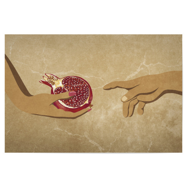 Poster 30x20 cm "Almost touched" artboxONE - Liebe,Für Papa,Essen & Trinken / Obst & Gemüse