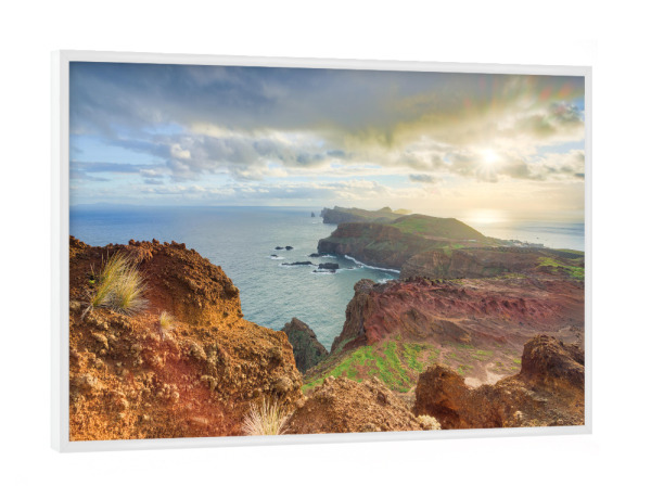 Poster mit weißem Rahmen "Blick zur Ponta de São Lourenço" artboxONE - Natur,Reise,Reise / Länder