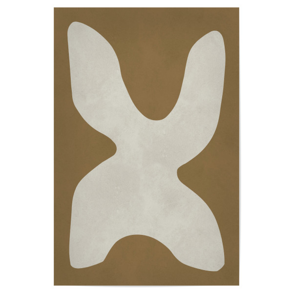 Poster "Stammeskörper c" artboxONE - Abstrakt - Abstract,Geometrisch,Minimalistisch,Modern,Malen,Asquarisch,Organisch,Kurven,Konzept,Stammes