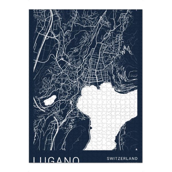 Puzzle Ravensburger "Lugano Stadtplan" artboxONE - Städte / Weitere,Kartografie