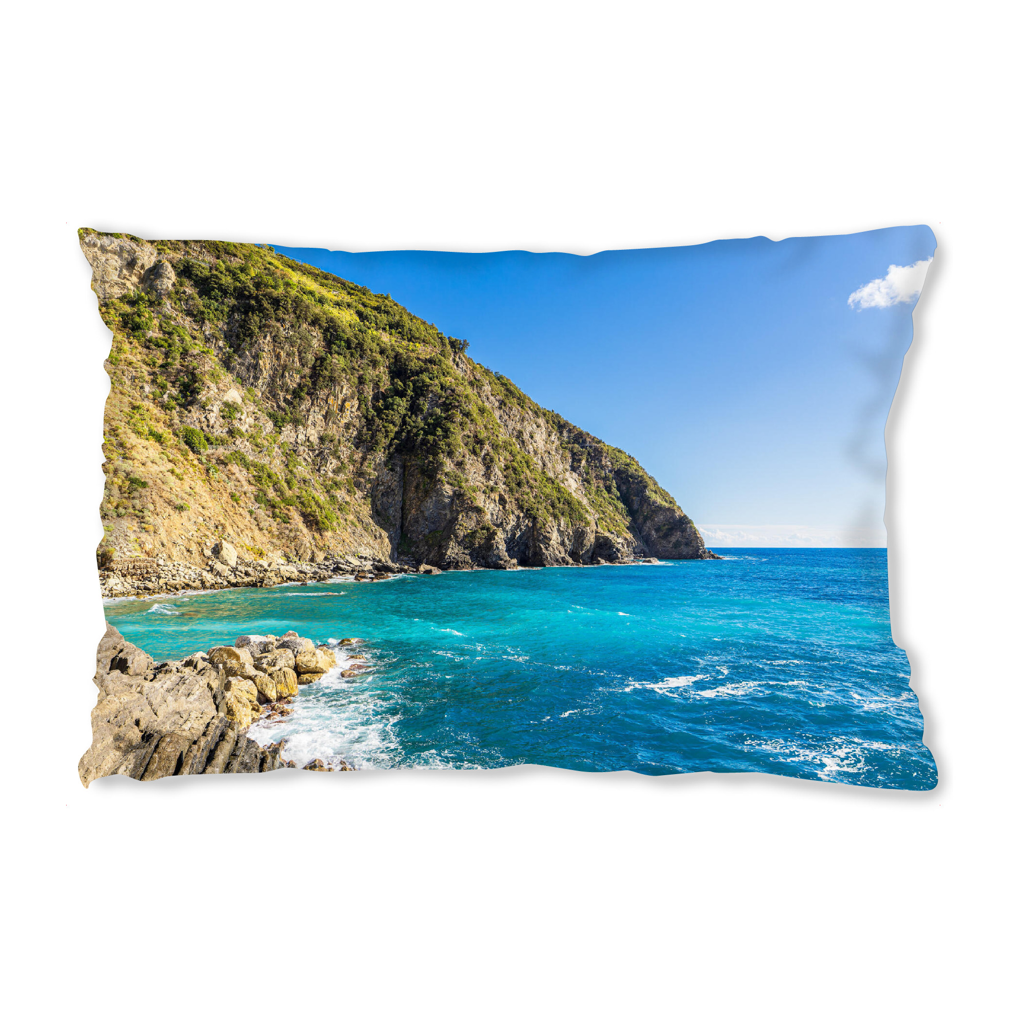 Design-Kissen "Felsenküste in Italien" artboxONE - Natur,Reise,Reise / Strand und Meer,Reise / Länder