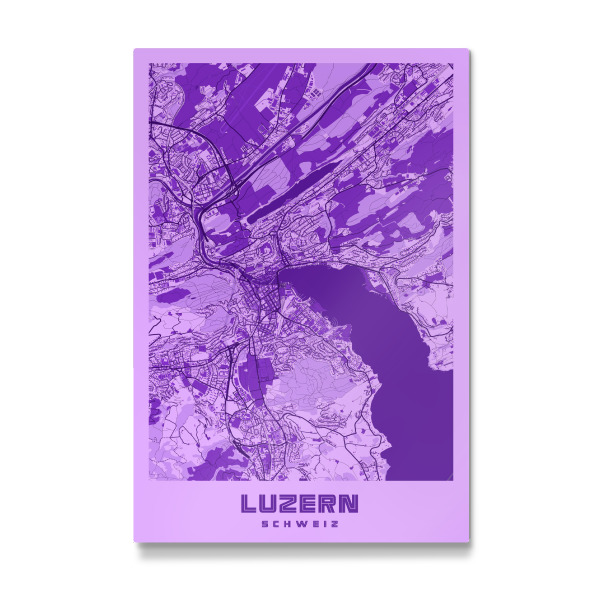 Galerie-Print "City Map Luzern" 30x20 cm artboxONE