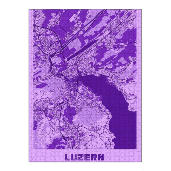 Puzzle Ravensburger "City Map Luzern" artboxONE - Städte / Weitere,Kartografie