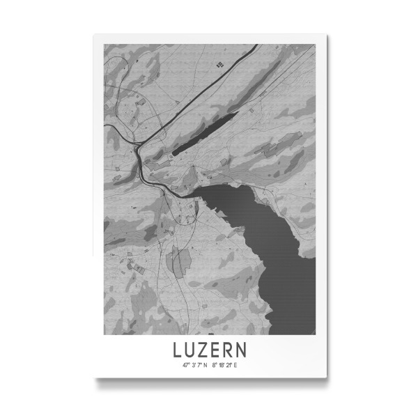 Galerie-Print "Luzern Bleistift Map" 75x50 cm artboxONE