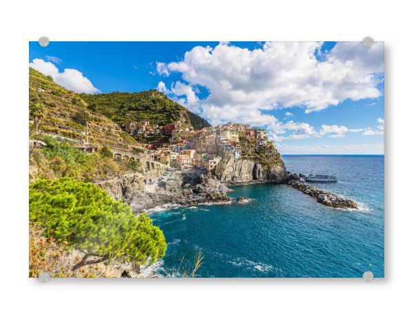 Acrylglasbild "Dorf Manarola in Italien" artboxONE - Städte,Natur,Architektur,Reise / Strand und Meer,Reise / Länder