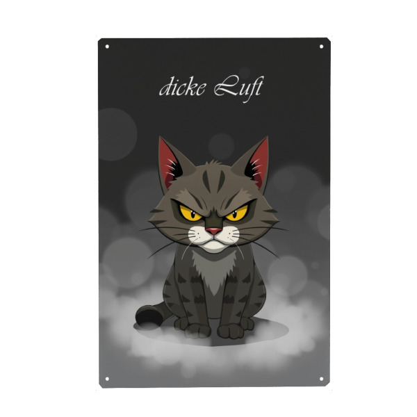 Holzbild "Dicke Luft" artboxONE - Tiere,Buchstaben / D,Buchstaben / K,Buchstaben / L,Lustig
