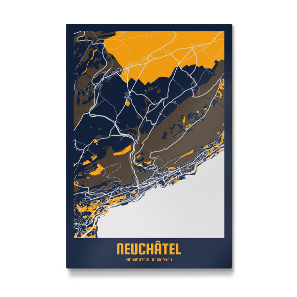 Galerie-Print "Neuchâtel City" 75x50 cm artboxONE