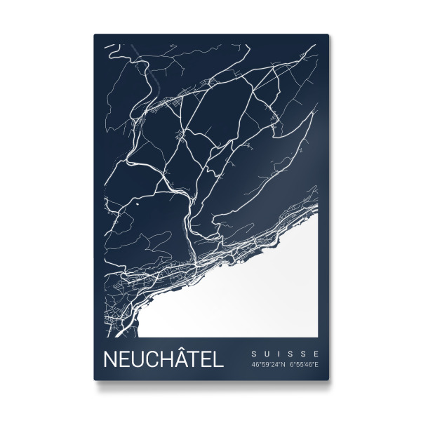 Galerie-Print "Neuenburg CityMap" 30x20 cm artboxONE