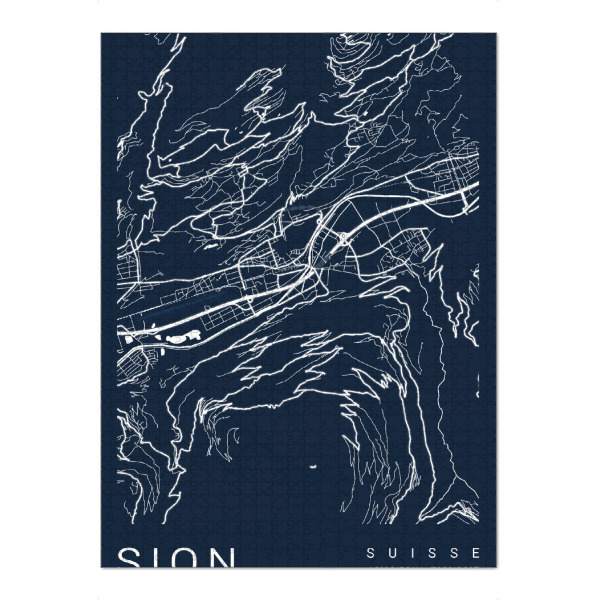 Puzzle Ravensburger "Sion CityMap" artboxONE - Städte / Weitere,Kartografie
