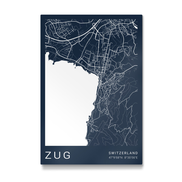 Galerie-Print "Zug Stadt Map" 30x20 cm artboxONE