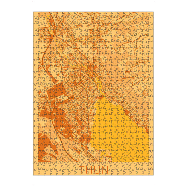 Puzzle Ravensburger "Stadt Thun Karte" artboxONE - Städte / Weitere,Kartografie