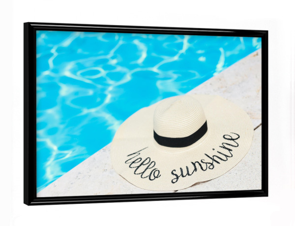 Poster mit schwarzem Rahmen "Sommer am Pool" artboxONE - Reise,Menschen,Reise / Strand und Meer