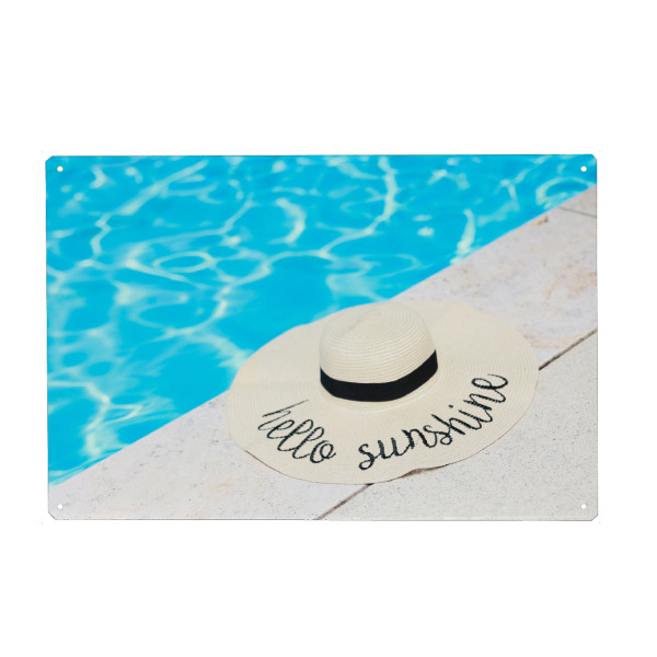 Metall Poster "Sommer am Pool" artboxONE - Reise,Menschen,Reise / Strand und Meer
