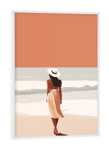Poster mit weißem Rahmen "Beach Days" artboxONE - Reise,Abstrakt,Reise / Strand und Meer