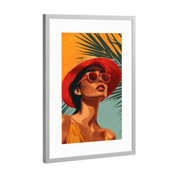 Poster mit Rahmen Silber "Summer Feeling" artboxONE - Reise,Abstrakt,Reise / Strand und Meer