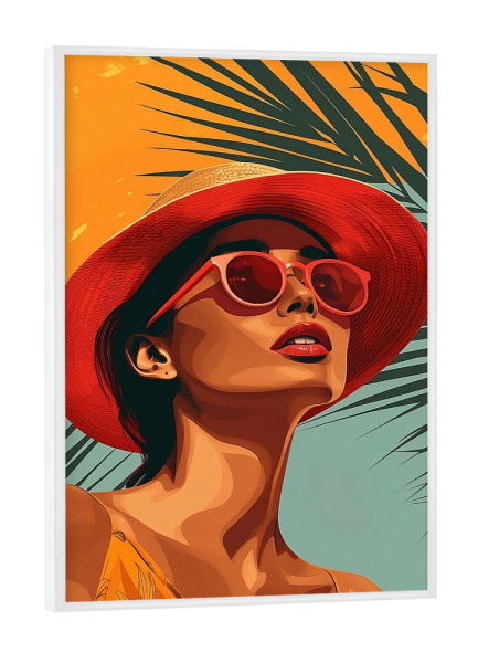 Poster mit weißem Rahmen "Summer Feeling" artboxONE - Reise,Abstrakt,Reise / Strand und Meer
