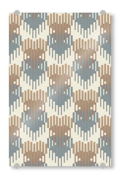 Acrylglasbild "Streifen zarte Liebe" artboxONE - Geometrie,Liebe - Mocha mousse,Gedämpfte töne,Herzen,Valentinstag,Geschenkidee,Streifen,Romantisch