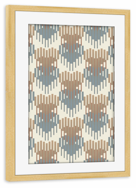 Poster mit Rahmen kiefer "Streifen zarte Liebe" artboxONE - Geometrie,Liebe