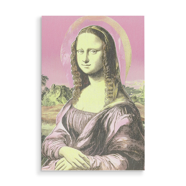 Holzbild "Mona Lisa, Riso pink" artboxONE - Natur,Menschen
