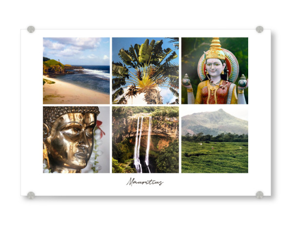 Acrylglasbild "Mauritius Collage" artboxONE - Natur,Reise,Reise / Strand und Meer,Reise / Afrika,Reise / Länder