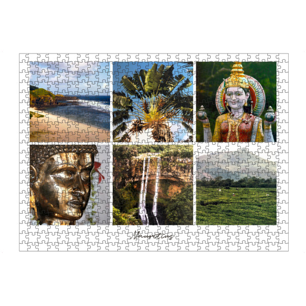 Puzzle Ravensburger "Mauritius Collage" artboxONE - Natur,Reise,Reise / Strand und Meer,Reise / Afrika,Reise / Länder