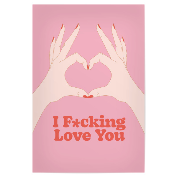 Poster 30x20 cm "I F Love You" artboxONE - Abstrakt,Liebe