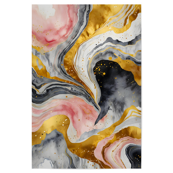 Poster 30x20 cm "Golden Marmor Wirbel" artboxONE - Abstrakt