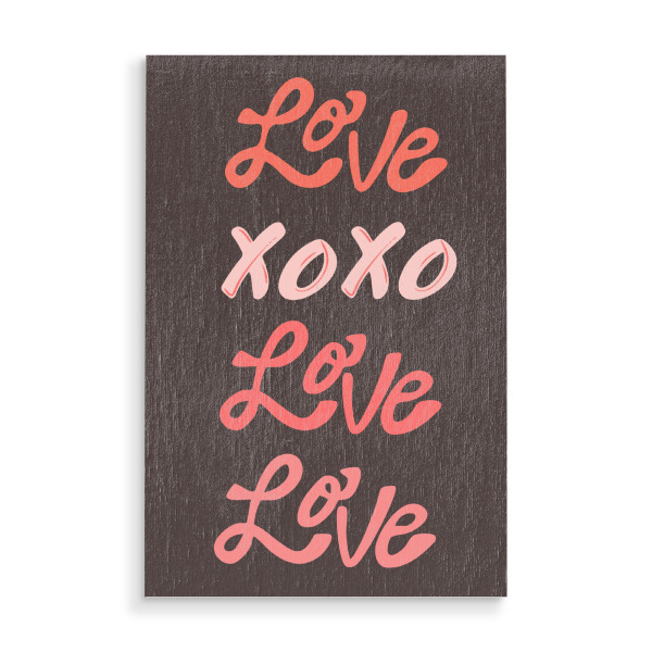 Holzbild "Love xoxo Love" artboxONE - Typografie,Liebe
