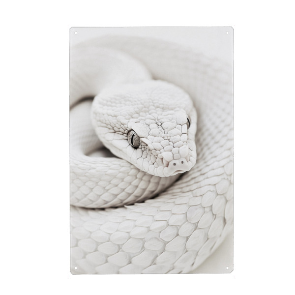 Holzbild "Elegante weiße Schlange" artboxONE - Natur,Tiere,Reise / Afrika