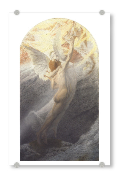 Acrylglasbild "Carlos Schwabe - L-ideal" artboxONE - Natur,Menschen - Natur,Wasser,Himmel,Kunst,Malerei,Gemälde,Carlos,Schwabe,Engel