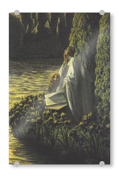 Acrylglasbild "Carlos Schwabe - Silence interior" artboxONE - Natur,Tiere,Menschen,Männer