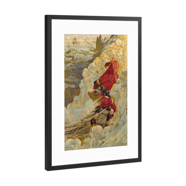 Poster mit Rahmen Schwarz (Metallic) "Vincent d'Indy's Fervaal" artboxONE - Natur,Menschen,Männer