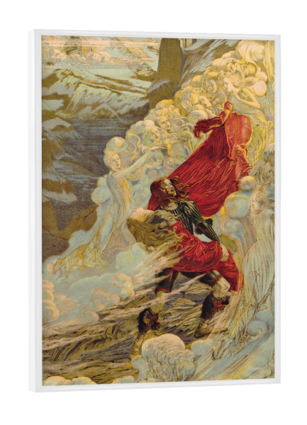 Poster mit weißem Rahmen "Vincent d'Indy's Fervaal" artboxONE - Natur,Menschen,Männer - Carlos,Schwabe,Malerei,Gemälde,Kunst,Natur,Berge,Männer