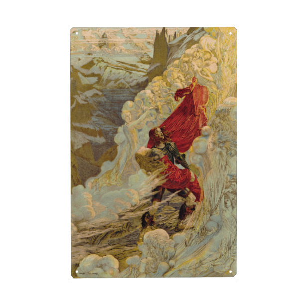 Metall Poster "Vincent d'Indy's Fervaal" artboxONE - Natur,Menschen,Männer - Carlos,Schwabe,Malerei,Gemälde,Kunst,Natur,Berge,Männer - Blechschild