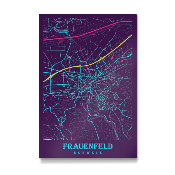 Galerie-Print "Stadt Map Frauenfeld" 30x20 cm artboxONE