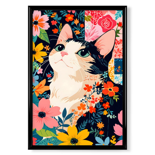 Floral Patchwork Cat