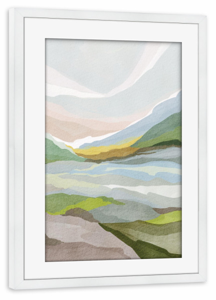 Poster mit Rahmen weiß "Soft tone abstract art" artboxONE - Natur,Reise,Abstrakt